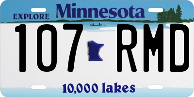 MN license plate 107RMD