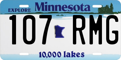 MN license plate 107RMG