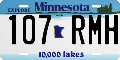 MN license plate 107RMH