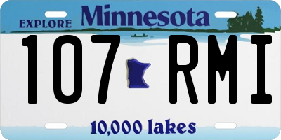 MN license plate 107RMI
