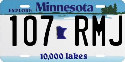 MN license plate 107RMJ