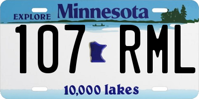 MN license plate 107RML