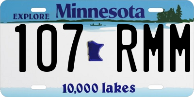 MN license plate 107RMM