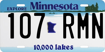 MN license plate 107RMN