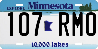 MN license plate 107RMO
