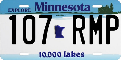 MN license plate 107RMP