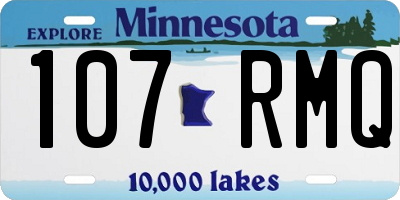 MN license plate 107RMQ