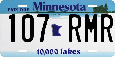MN license plate 107RMR