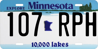 MN license plate 107RPH