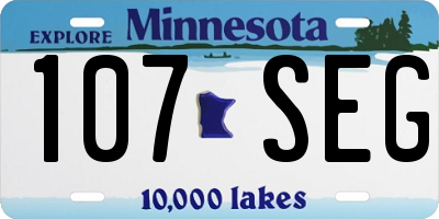 MN license plate 107SEG