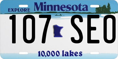 MN license plate 107SEO