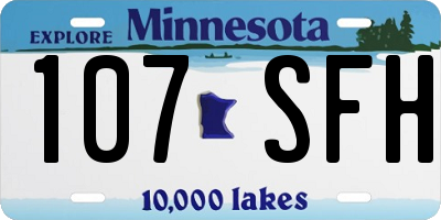 MN license plate 107SFH