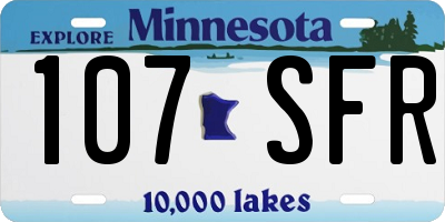 MN license plate 107SFR