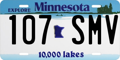 MN license plate 107SMV