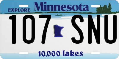 MN license plate 107SNU