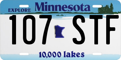 MN license plate 107STF