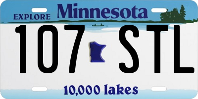 MN license plate 107STL