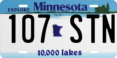MN license plate 107STN
