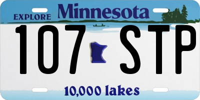 MN license plate 107STP