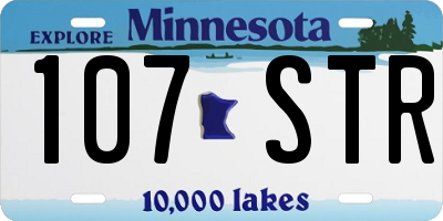 MN license plate 107STR