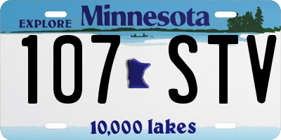 MN license plate 107STV