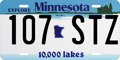 MN license plate 107STZ