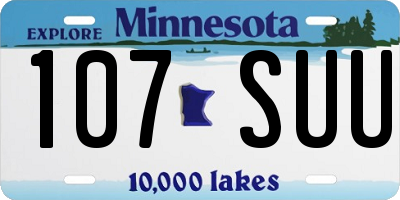 MN license plate 107SUU
