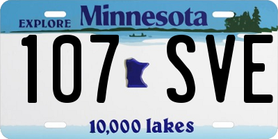 MN license plate 107SVE