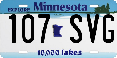 MN license plate 107SVG
