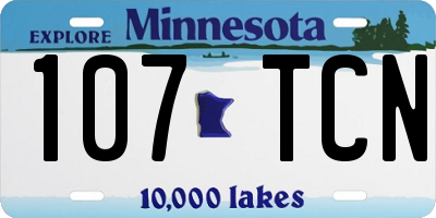 MN license plate 107TCN