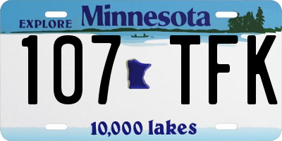 MN license plate 107TFK