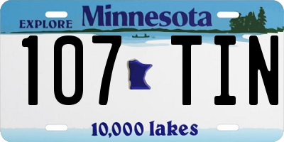 MN license plate 107TIN