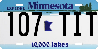 MN license plate 107TIT