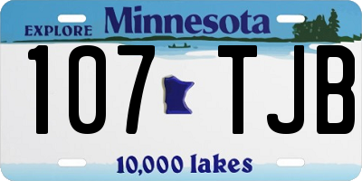 MN license plate 107TJB