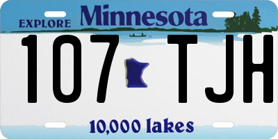 MN license plate 107TJH