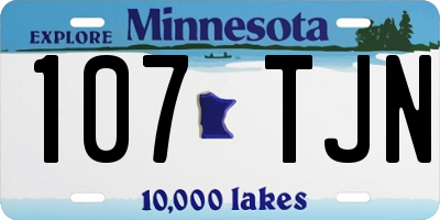 MN license plate 107TJN