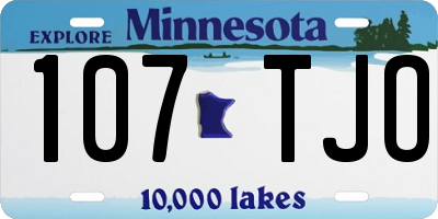 MN license plate 107TJO