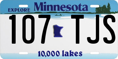 MN license plate 107TJS