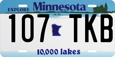 MN license plate 107TKB