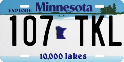 MN license plate 107TKL