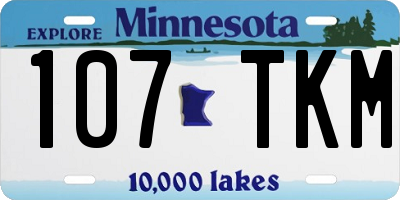 MN license plate 107TKM