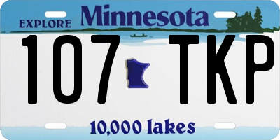MN license plate 107TKP