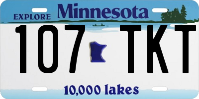 MN license plate 107TKT