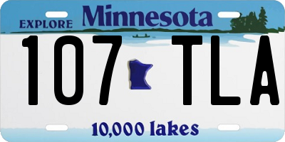 MN license plate 107TLA