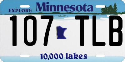 MN license plate 107TLB