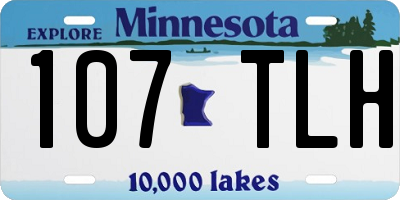 MN license plate 107TLH