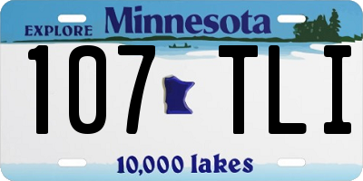 MN license plate 107TLI