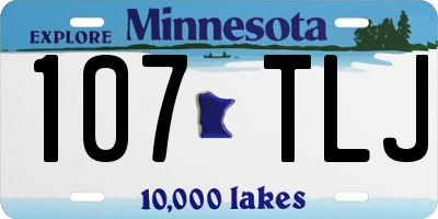 MN license plate 107TLJ