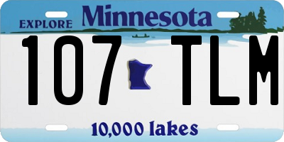 MN license plate 107TLM