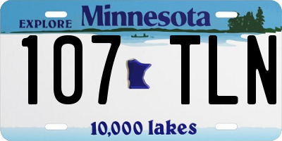 MN license plate 107TLN